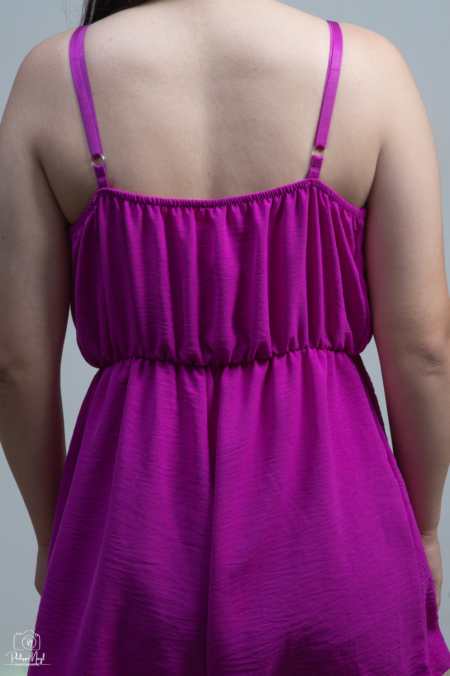 Combishort fluide avec bretelles réglables / Combinaison short
